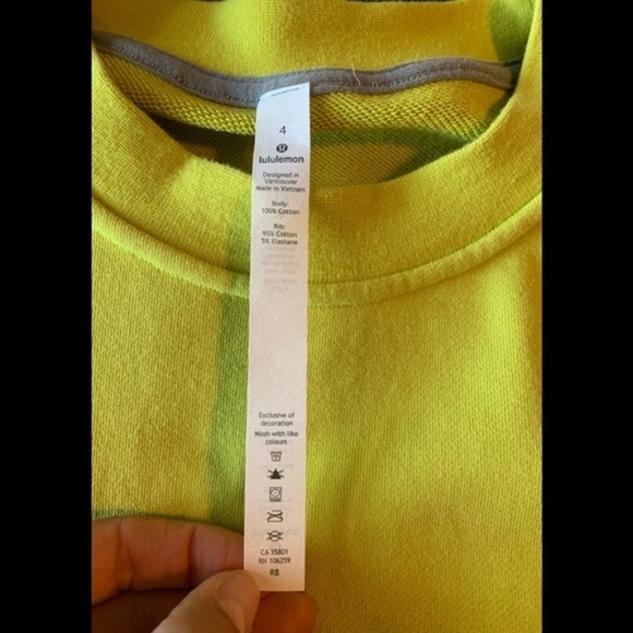 Lululemon Perfectly Oversized Crew Sweatshirt Soleil Neon Yellow Size 4 - Picture 10 of 13